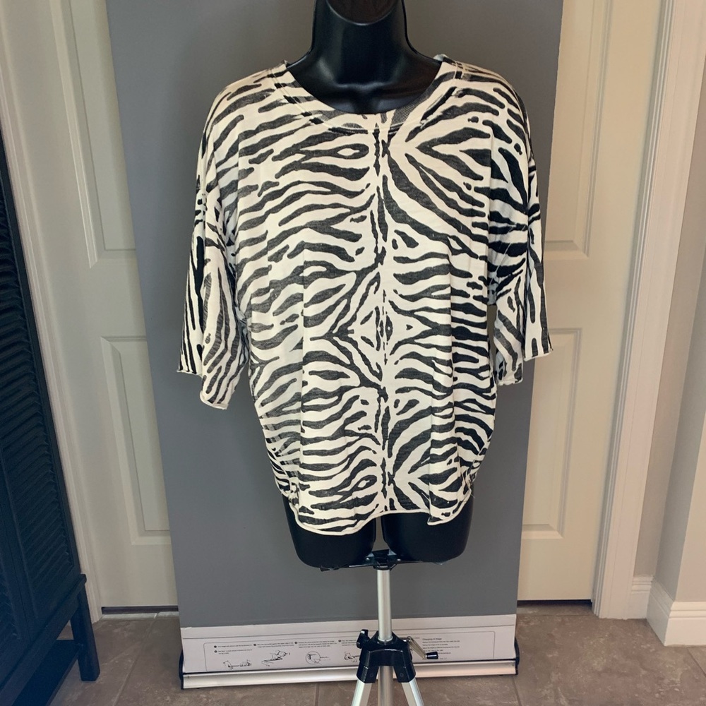 Anthropologie Zebra Print Top - image 4